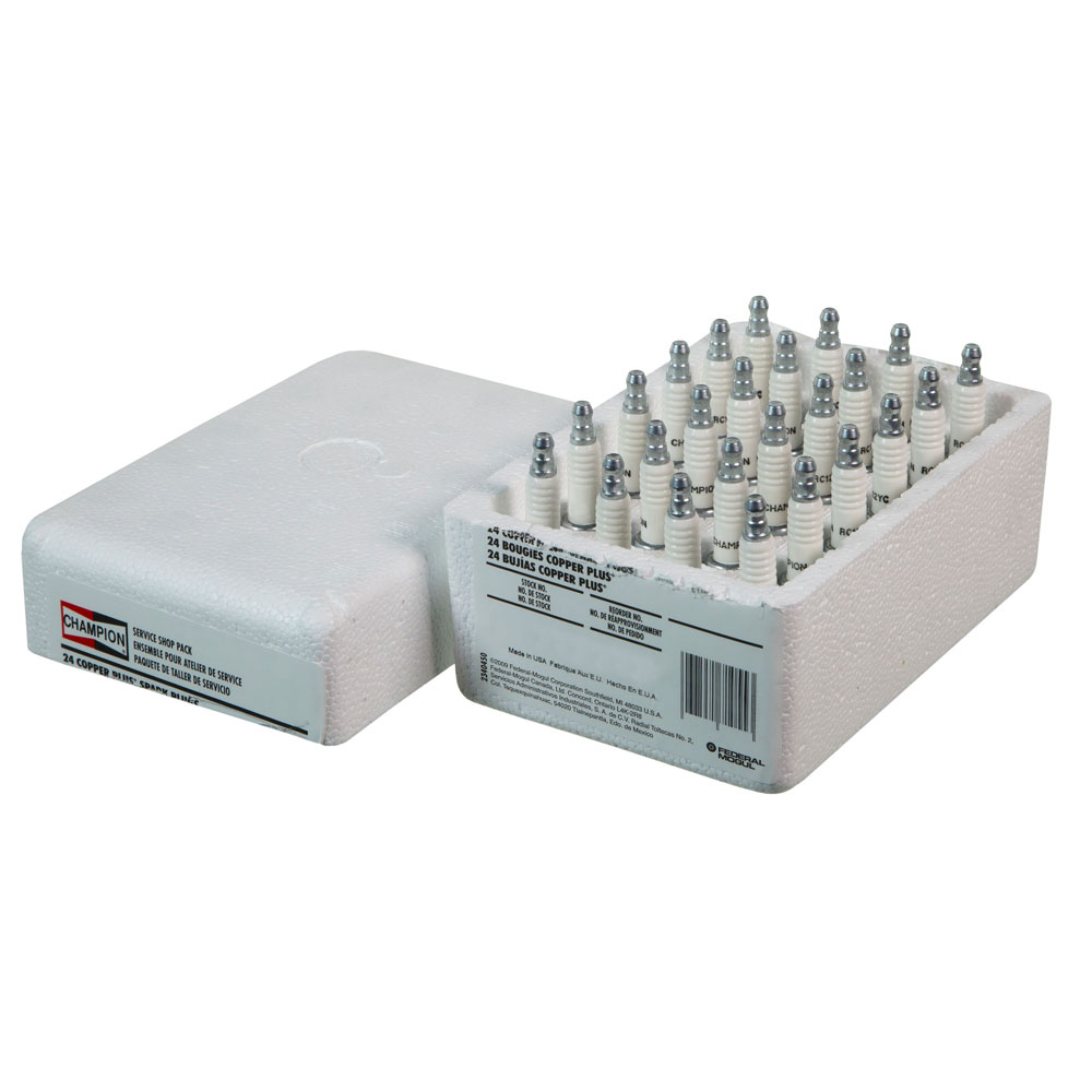 Champion Spark Plug Spark Plug 932S; Copper Plus Shop Pack 14.000 mm 0.500 in. Gasket Standard Resistor 