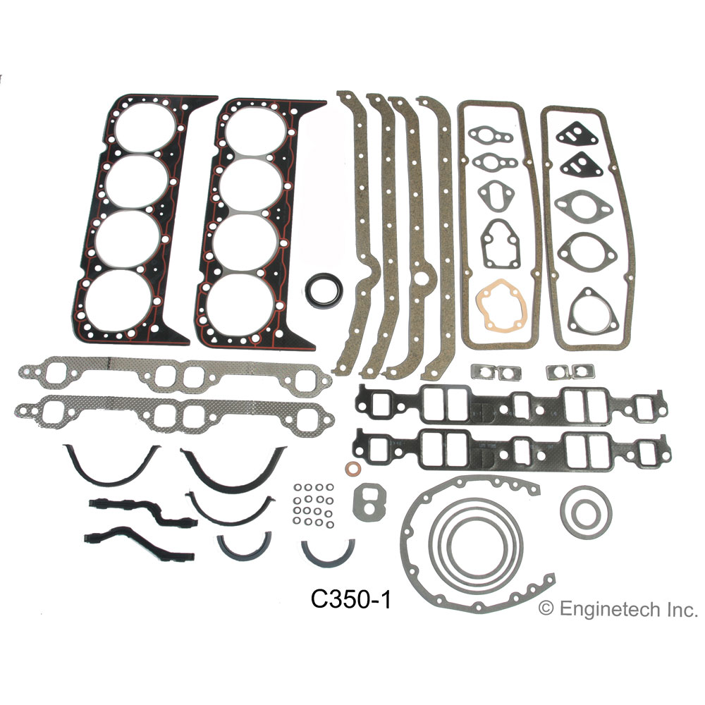 Enginetech Engine Gasket Kit C350-1; Rebuilder Set for 1967 to 1985 Chevy 350 