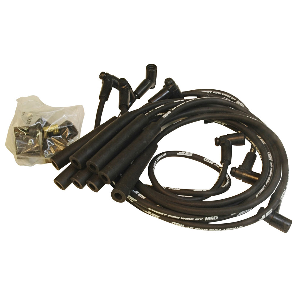 MSD Spark Plug Wire Set 5567; Street Fire 8mm Straight Black for 75-Up BBC - Picture 1 of 1