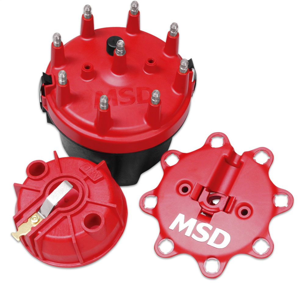 MSD Distributor Cap and Rotor Kit 8445; Cap-A-Dapt HEI / Male Red - Picture 1 of 1